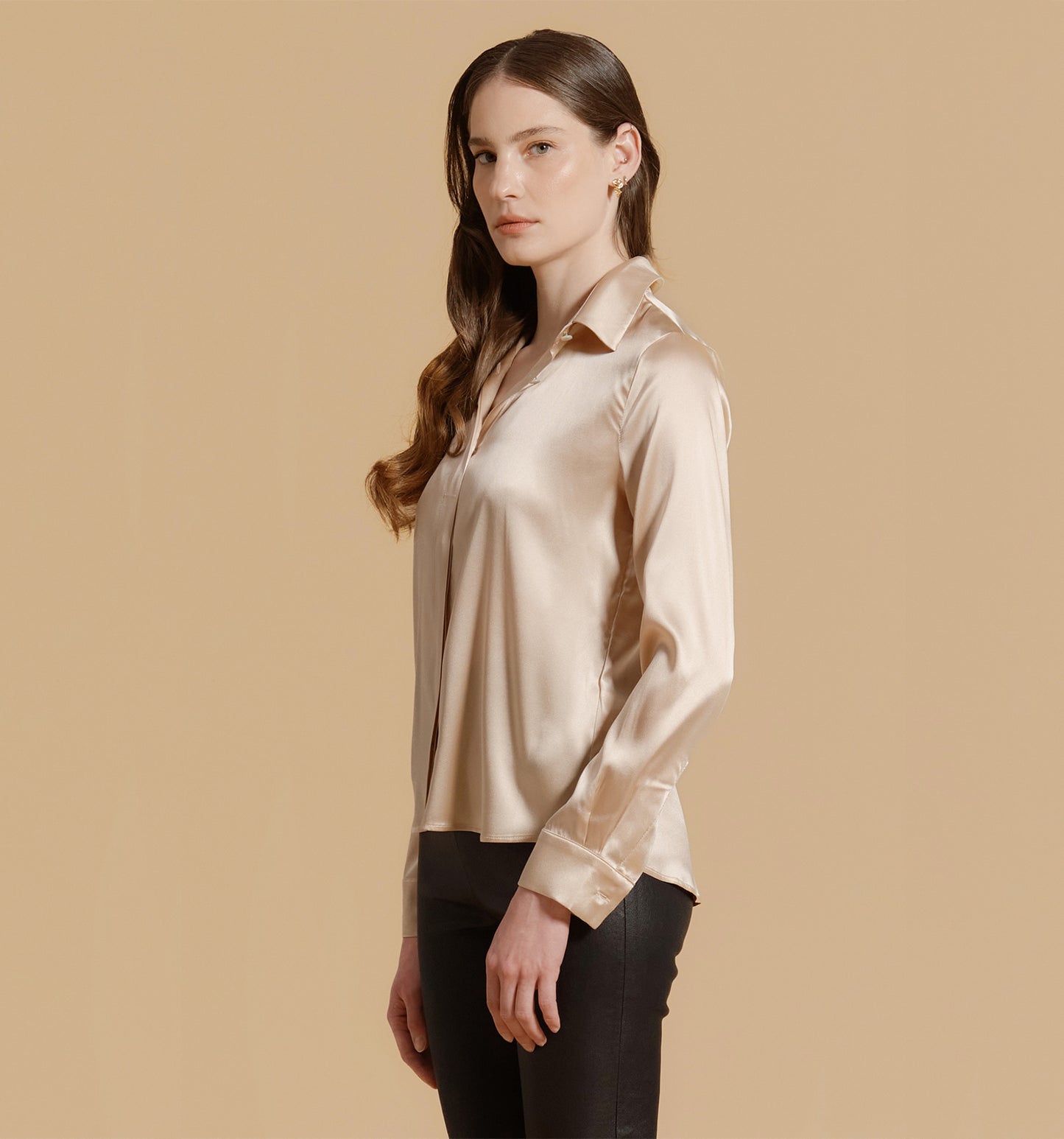 ADRIANA Silk Blouse Natural