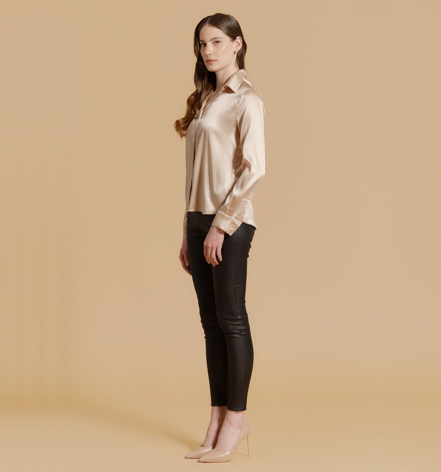 ADRIANA Silk Blouse Natural