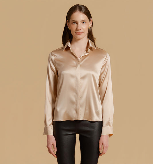 ADRIANA Silk Blouse Natural
